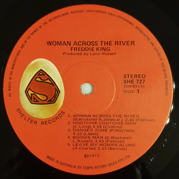 Freddie King - Woman Across The River | Shelter Records (SHE-727) - 3