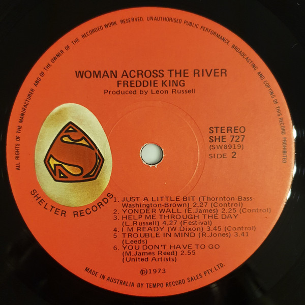 Freddie King - Woman Across The River | Shelter Records (SHE-727) - 4