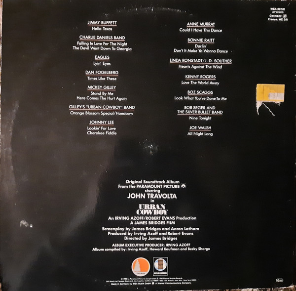 Various - Urban Cowboy (Original Motion Picture Soundtrack) | Asylum Records (WEA 99101) - 2 Various - Urban Cowboy (Original Motion Picture Soundtrack) | Asylum Records (WEA 99101) - 2