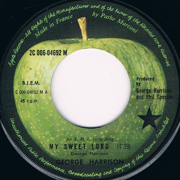 George Harrison - My Sweet Lord / Isn't It A Pity | Apple Records (2 C 006 04692 M) - 3