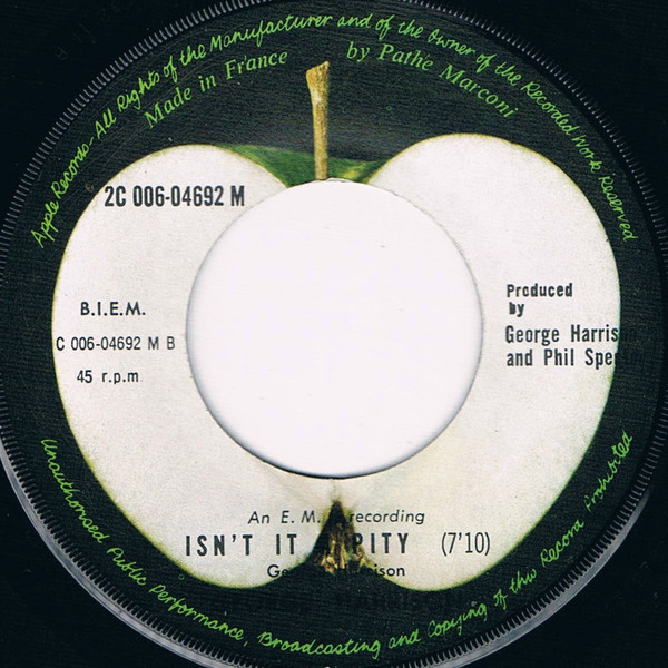 George Harrison - My Sweet Lord / Isn't It A Pity | Apple Records (2 C 006 04692 M) - 4