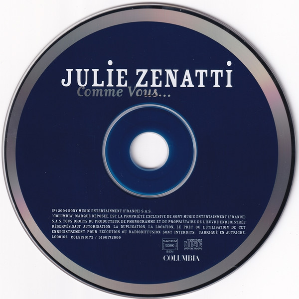 Julie Zenatti - Comme Vous | Columbia (COL 5190172) - 3