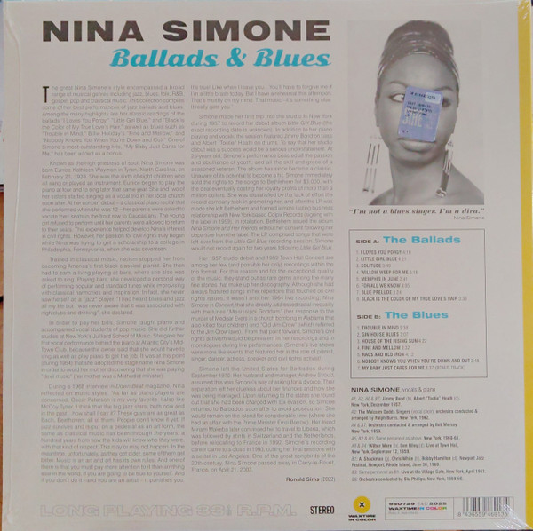 Nina Simone - Ballads & Blues | WaxTime In Color (950729) - 2