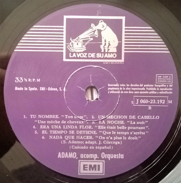 Adamo - Canta En Español | La Voz De Su Amo (1 J 060-23192 M) - 4 Adamo - Canta En Español | La Voz De Su Amo (1 J 060-23192 M) - 4