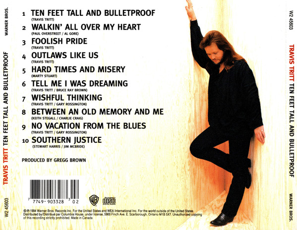 Travis Tritt - Ten Feet Tall And Bulletproof | Warner Bros. Records (W2 45603) - 2