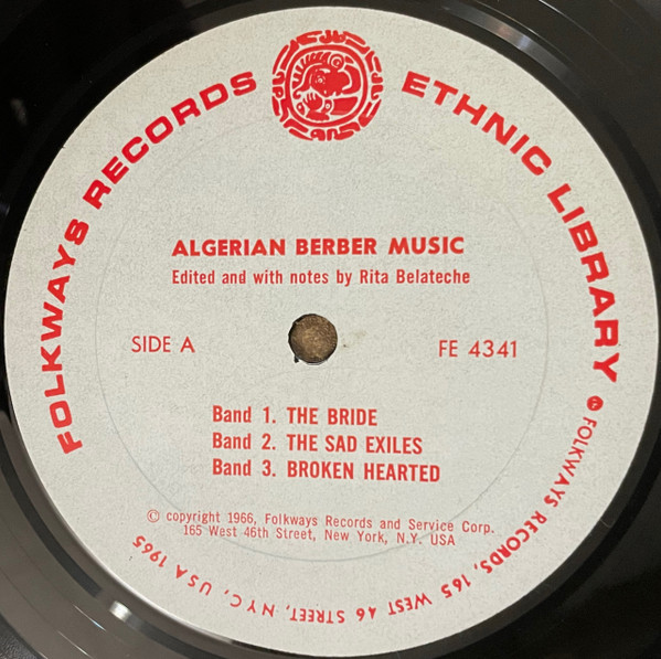 Various - Algerian Berber Music | Folkways Records (FE 4341) - 3 Various - Algerian Berber Music | Folkways Records (FE 4341) - 3