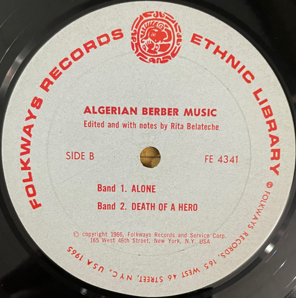 Various - Algerian Berber Music | Folkways Records (FE 4341) - 4 Various - Algerian Berber Music | Folkways Records (FE 4341) - 4