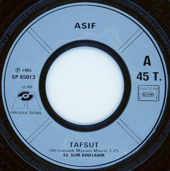 Asif - Tafsut | Slim Productions (SP 85013) - 3