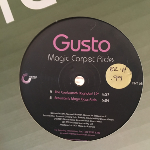 Gusto - Magic Carpet Ride (Remixes) | Tinted Records (TINT 68) - 2