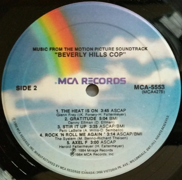 Various - Music From The Motion Picture Soundtrack - Beverly Hills Cop | MCA Records (MCA-5553) - 3