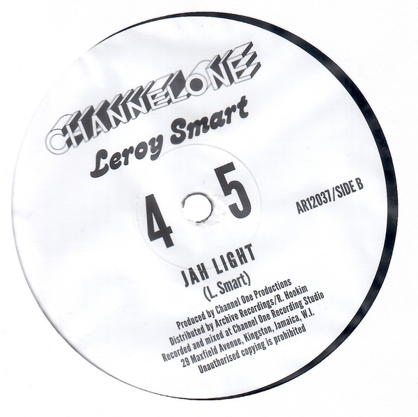 Leroy Smart - Be Conscious / Jah Light | Channel One (AR12037) - main