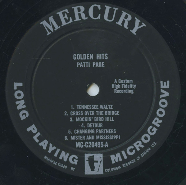 Patti Page - Golden Hits | Mercury (MG-C20495) - 3 Patti Page - Golden Hits | Mercury (MG-C20495) - 3