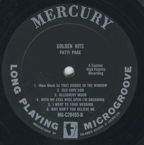 Patti Page - Golden Hits | Mercury (MG-C20495) - 4 Patti Page - Golden Hits | Mercury (MG-C20495) - 4