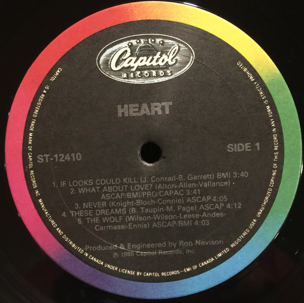 Heart - Heart | Capitol Records (ST-12410) - 3 Heart - Heart | Capitol Records (ST-12410) - 3