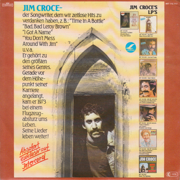 Jim Croce - Time In A Bottle / Bad, Bad Leroy Brown | Intercord (INT 110.117) - 2