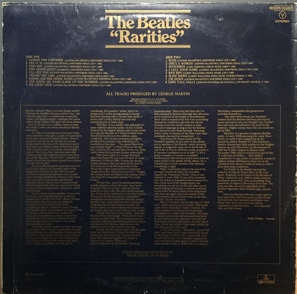 The Beatles - Rarities | Parlophone (8E 074 06867) - main
