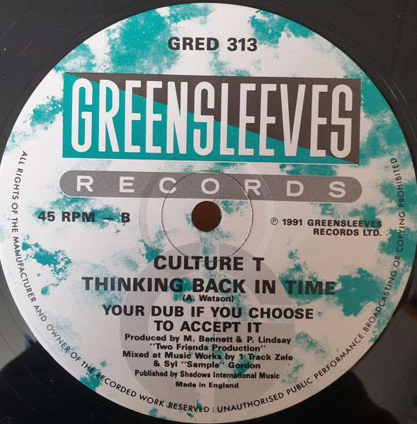 Culture T / Daddy Lilly - Killer Sound / Come Hot | Greensleeves Records (GRED 313) - 2 Culture T / Daddy Lilly - Killer Sound / Come Hot | Greensleeves Records (GRED 313) - 2