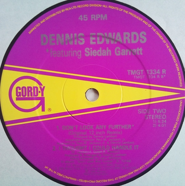 Dennis Edwards - Don't Look Any Further (Extended Versions) | Gordy (TMGT 1334 R) - 4 Dennis Edwards - Don't Look Any Further (Extended Versions) | Gordy (TMGT 1334 R) - 4