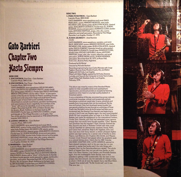 Gato Barbieri - Chapter Two: Hasta Siempre [Vinyl] | ABC Impulse! (AS-9263) - 2