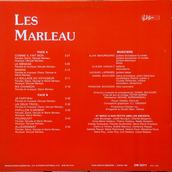 Les Soeurs Marleau - Comme Il Fait Bon | Diadem (DM 33311) - 2 Les Soeurs Marleau - Comme Il Fait Bon | Diadem (DM 33311) - 2