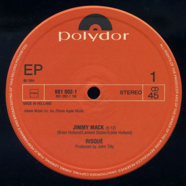Risqué - Jimmy Mack (Special Maxi Version) | Polydor (881 002-1) - 3