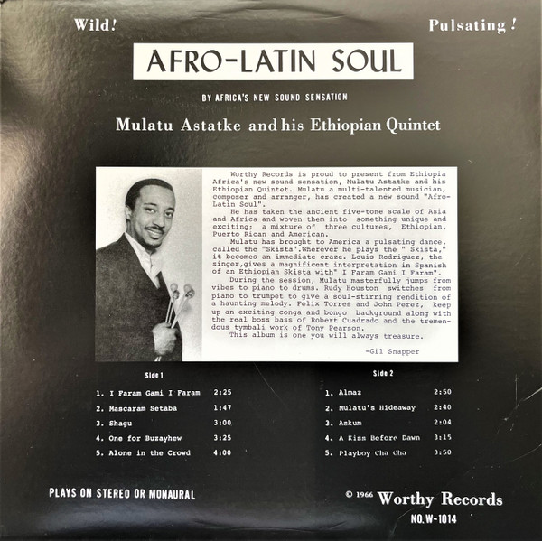 Mulatu Astatke & His Ethiopian Quintet - Afro-Latin Soul | Worthy Records (W-1014) - 3