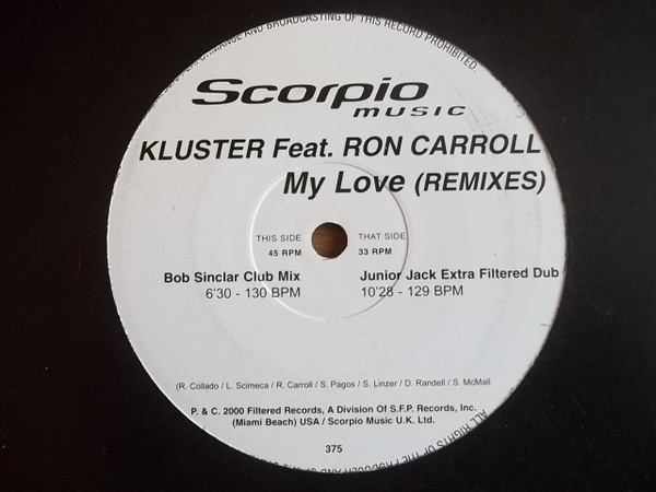 Kluster Feat. Ron Carroll - My Love (Remixes) | Scorpio Music (PROMO 375) - main Kluster Feat. Ron Carroll - My Love (Remixes) | Scorpio Music (PROMO 375) - main