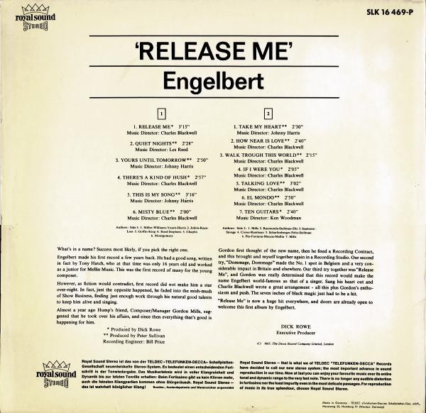 Engelbert Humperdinck - Release Me | Decca (SLK 16 469-P) - 2 Engelbert Humperdinck - Release Me | Decca (SLK 16 469-P) - 2