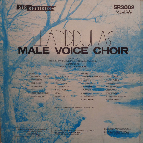 The Llanddulas Choir - Llanddulas Male Voice Choir | Sîr Records (SR 3002) - 2