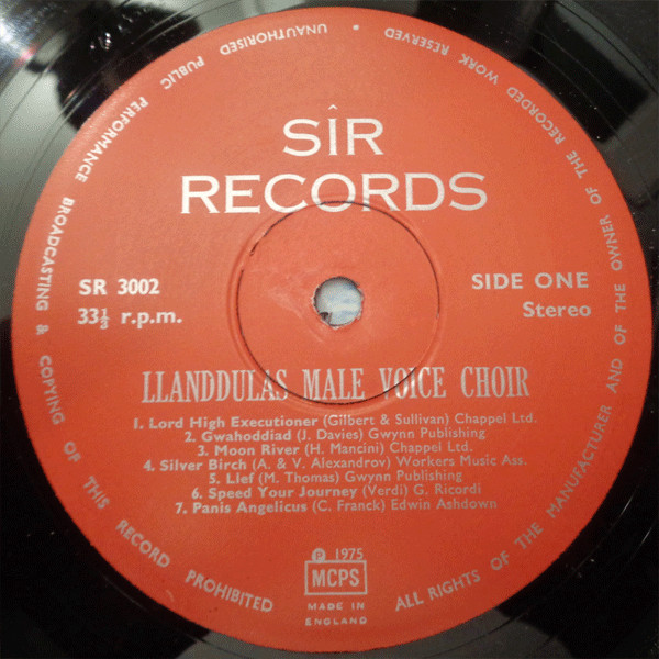 The Llanddulas Choir - Llanddulas Male Voice Choir | Sîr Records (SR 3002) - 3