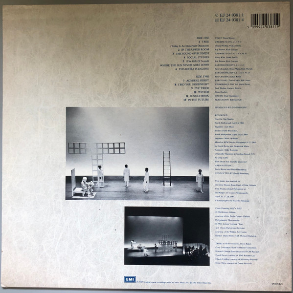 David Byrne - Music For The Knee Plays | Regal Zonophone (EJ 240381 1)