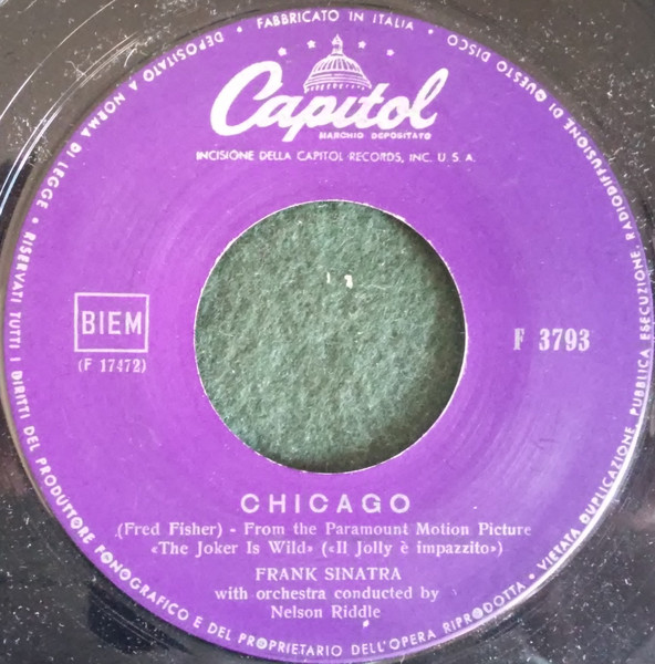 Frank Sinatra - All The Way / Chicago | Capitol Records (F 3793) - 2