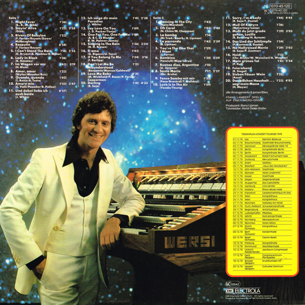Franz Lambert - Super 40 Pop Orgel Hitparade | EMI Electrola (1C 070-45 120) - 2