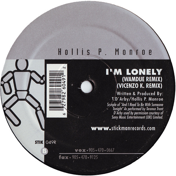 Hollis P. Monroe - I'm Lonely | Stickman Records (STIK 049R) - 2 Hollis P. Monroe - I'm Lonely | Stickman Records (STIK 049R) - 2