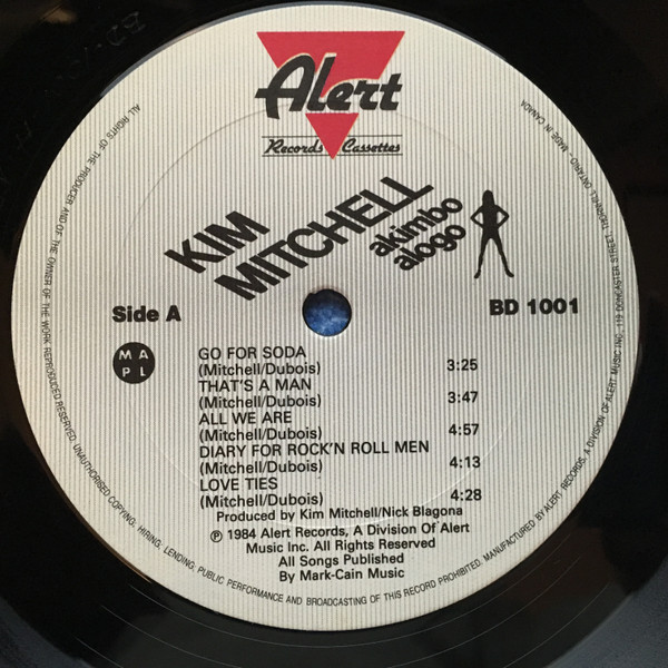 Kim Mitchell - Akimbo Alogo | Alert Records (BD 1001) - 3
