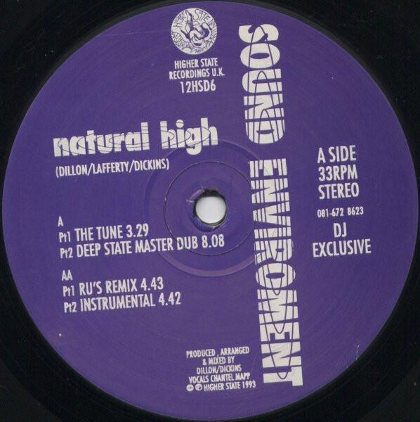 Sound Environment - Natural High | Higher State Records (12HSD6) Sound Environment - Natural High | Higher State Records (12HSD6)