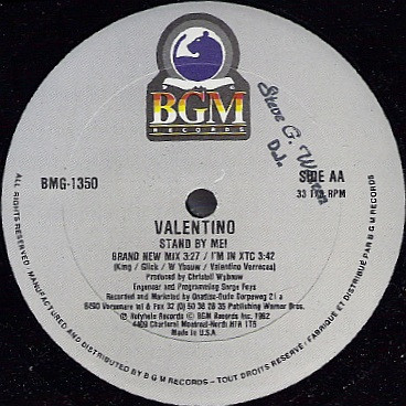 Frank Valentino - Stand By Me! / I'm In XTC | BGM Records (BMG-1350) - 2 Frank Valentino - Stand By Me! / I'm In XTC | BGM Records (BMG-1350) - 2