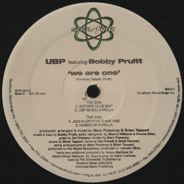 Urban Blues Project Featuring Bobby Pruit - We Are One | Soulfuric Recordings (SFR-0013) - 4