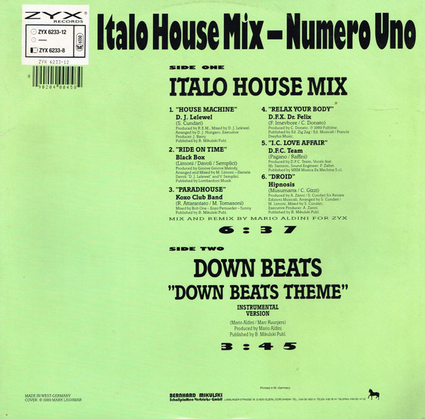 Various - Italo House Mix Numero Uno | ZYX Records (ZYX 6233-12) - 2 Various - Italo House Mix Numero Uno | ZYX Records (ZYX 6233-12) - 2