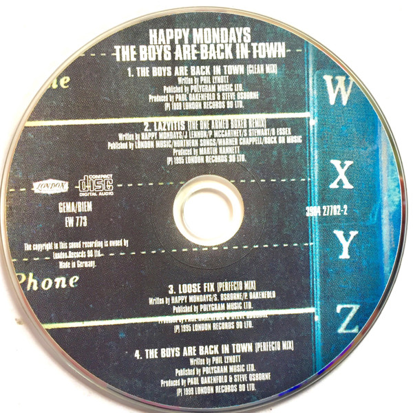 Happy Mondays - The Boys Are Back In Town | London Records (3984 27782 2) - 3