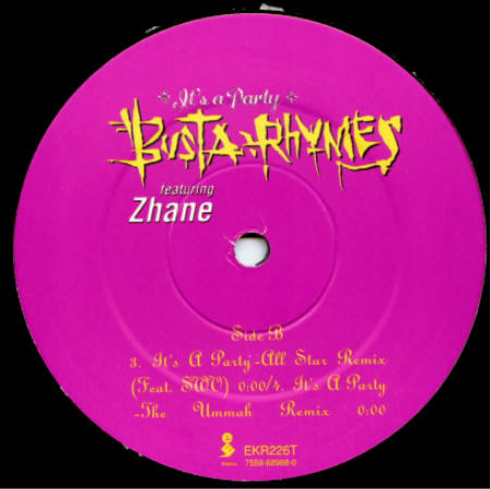 Busta Rhymes Featuring Zhané - It's A Party | Elektra (EKR226T) - 4 Busta Rhymes Featuring Zhané - It's A Party | Elektra (EKR226T) - 4