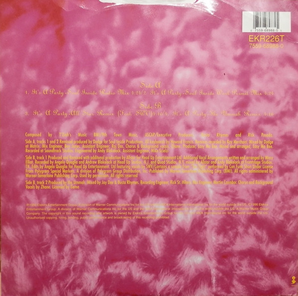 Busta Rhymes Featuring Zhané - It's A Party | Elektra (EKR226T) - 2 Busta Rhymes Featuring Zhané - It's A Party | Elektra (EKR226T) - 2