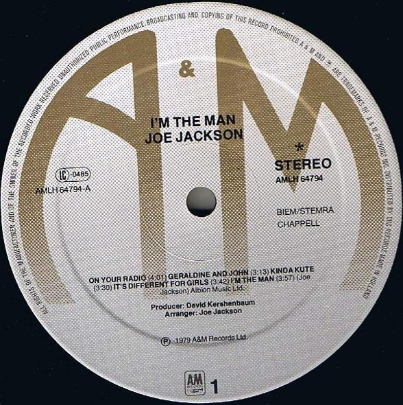 Joe Jackson - I'm The Man | A&M Records (AMLH 64794) - 3