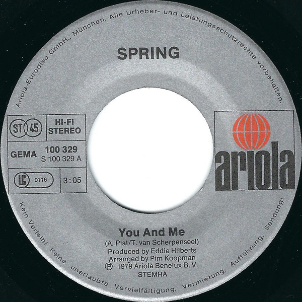 Spryng - You And Me | Ariola (100 329) - 3