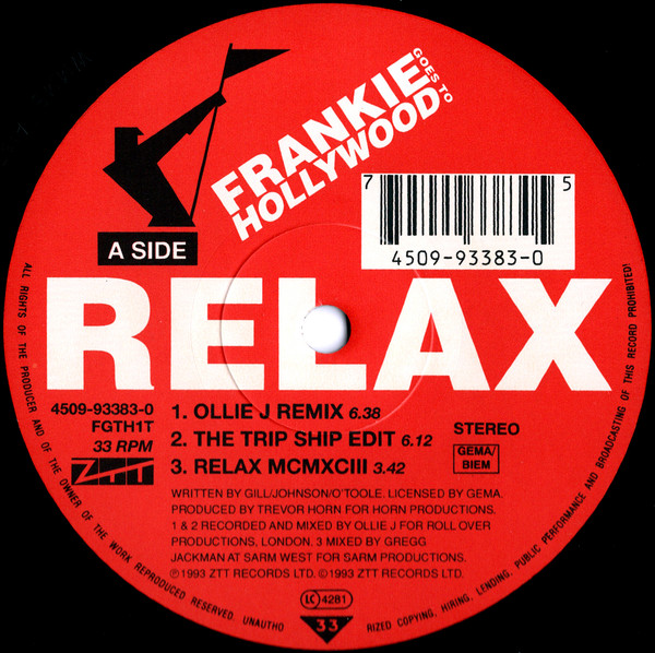 Frankie Goes To Hollywood - Relax | ZTT (FGTH 1T) - 2