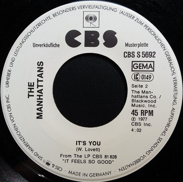 Manhattans - Movin' | CBS (CBS S 5692) - 4