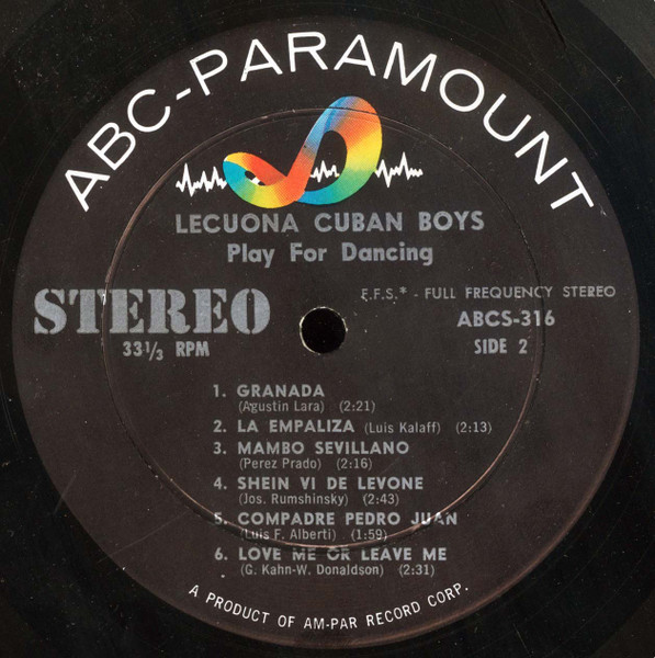 Lecuona Cuban Boys - The World Famous Lecuona Cuban Boys Play For Dancing | ABC-Paramount (ABCS-316) - 4 Lecuona Cuban Boys - The World Famous Lecuona Cuban Boys Play For Dancing | ABC-Paramount (ABCS-316) - 4