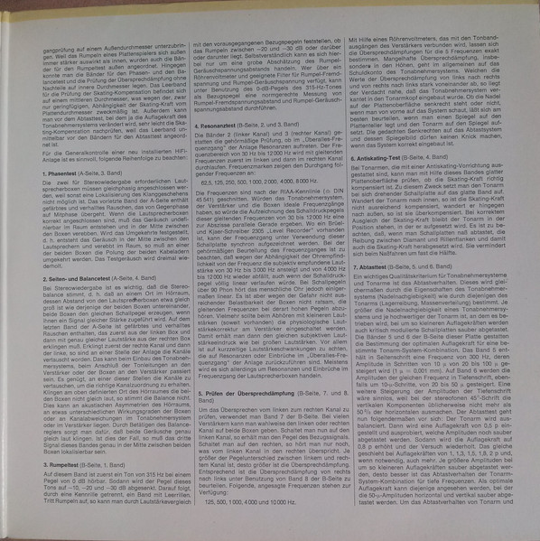 No Artist - Die Dhfi Schallplatte 2 · Hörtest- Und Meßplatte | dhfi (12 PAL 3720-ST) - 3 No Artist - Die Dhfi Schallplatte 2 · Hörtest- Und Meßplatte | dhfi (12 PAL 3720-ST) - 3