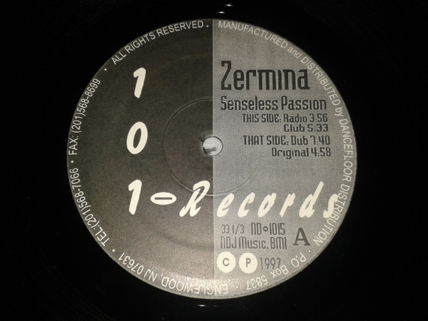 Zermina - Senseless Passion | 101 Records (ND-1015)