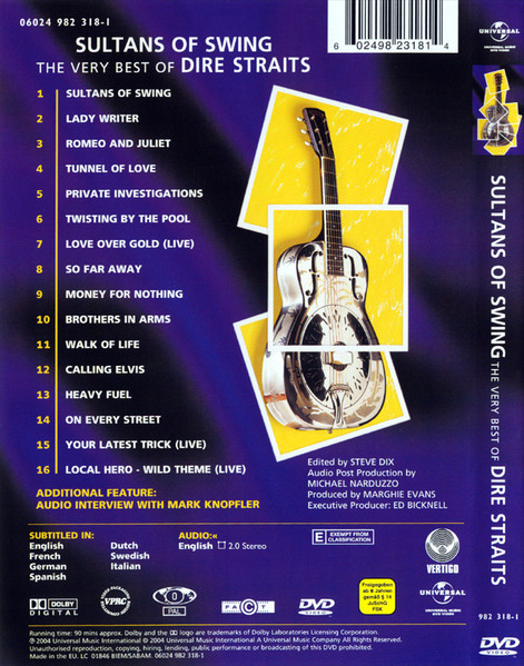 Dire Straits - Sultans Of Swing - The Very Best Of Dire Straits | Universal Music DVD Video (982 318-1) - 2 Dire Straits - Sultans Of Swing - The Very Best Of Dire Straits | Universal Music DVD Video (982 318-1) - 2